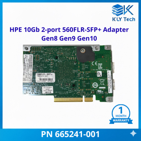 hpe 10gb 2 port 560flr sfp+ adapter gen8 gen9 gen10 pn 665241 001