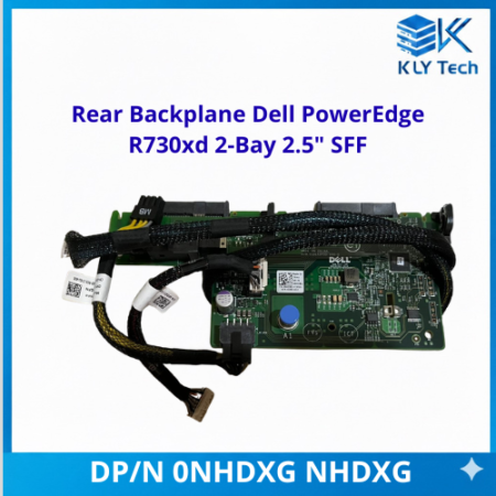 rear backplane dell poweredge r730xd 2 bay 2.5" sff dp/n 0nhdxg nhdxg original