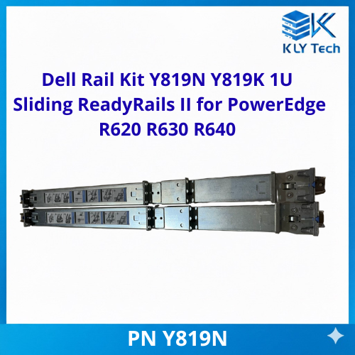 dell rail kit y819n y819k 1u sliding readyrails ii for poweredge r620 r630 r640