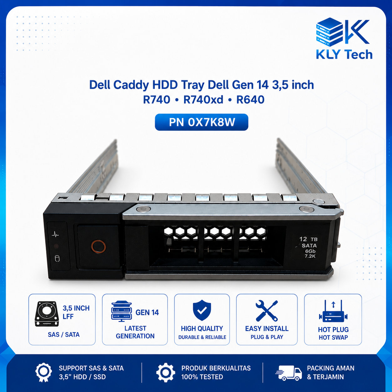 tray dell gen 13 3.5 inch