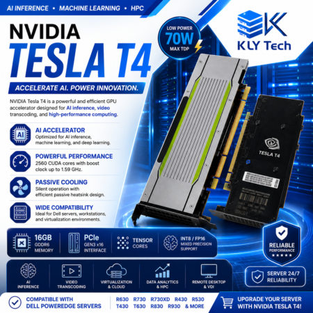 NVIDIA Tesla T4 16GB GDDR6 PCIe AI GPU Deep Learning Server Virtualization Transcoding