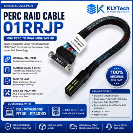 Kabel PERC RAID Dell 01RRJP 1RRJP Mini PERC to Dual Mini-SAS HD R740 R740XD