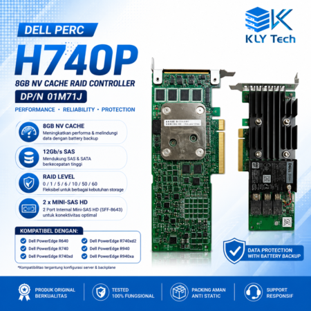 Dell PERC H740P 8GB NV Cache RAID Controller PCIe DP/N 01M71J