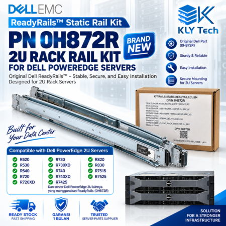 Rail kit Dell 2U 0H872R Dell R510 R515 R520 R530 R720 R730 R820