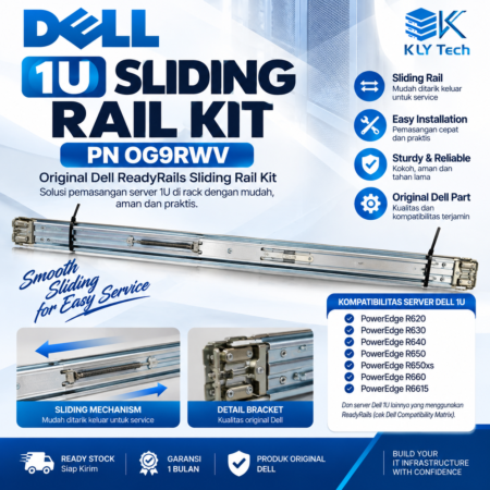 Dell ReadyRails 1U Sliding Rail Kit PN 0G9RWV Original – R620 R630 R640 R650 R650xs R660 R6615