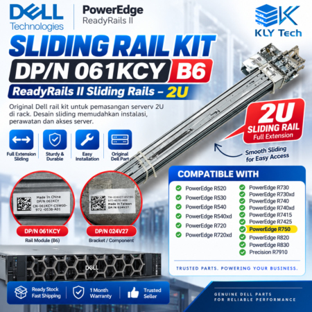Dell ReadyRails II Sliding Rail Kit 2U B6 DP/N 061KCY – R750 R740 R730 R720